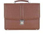 Case Club Evrak ve Dosya Çantası A4 Kağıt Uyumlu Kilit Mekanizmalı Omuz Askılı - Taba - Evrak Çanta - 12x38x28