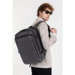 Case Club Körüklü 15.6 Laptop Bölmeli Sırt ve El Çantası - 45*30 cm - Gri