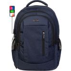 Case Club Laptop Sırt Çantası Macbook Air Mocbook Pro Uyumlu 14"inç- 15,6"inç-16 "inç Su Geçirmez Kumaş - 16x31x45 - Lacivert