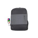 Case Club Usb Aparatlı İthal Laptop Sırt Çantası 14'' 15,6'' inç Darbe Emici Koruma Su Geçirmez Kumaş Antrasit