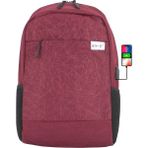Case Club USB Aparatlı Ithal Laptop Sırt Çantası 15,6'' Inç Darbe Emici Su Geçirmez Kumaş - Bordo