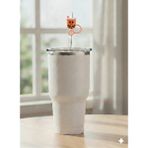 Case Collection Stnly Quencher Termos Için Silikon Pipet Tıpası Kapağı Toz Geçirmez Kapak Şekilli Pipet Başlığı - Sarı - Turuncu