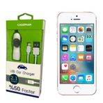 Case Man Apple iPhone SE Data Kablosu + Araç Şarj Cihazı Adaptörü