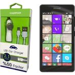 Case Man Nokia Lumia 540 Araç Şarj Cihazı Adaptör + Data Kablosu Hızlı Şarj Özellikli