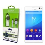 Case Man Sony Xperia C4 Data Kablosu+Araç Şarj Cihazı Adaptör