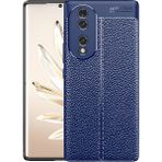 Case Street Huawei Honor 70 Niss Silikon Deri Görünümlü Lacivert Kılıf