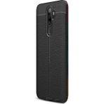 Case Street Oppo A9 2020 Kılıf Niss Silikon Deri Görünümlü Siyah
