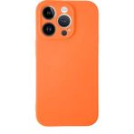 Case World Apple iPhone 14 Pro Max ile Uyumlu Kapak Içi Kadife Kamera Korumalı Lansman Silikon ile Uyumlu Kılıf - Turuncu