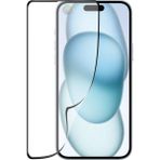 Case World Apple iPhone 15 Plus Tam Kaplayan Fiber Nano Ekran Koruyucu Cam - Şeffaf