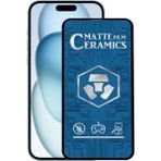 Case World Apple iPhone 15 Plus Tam Kaplayan Mat Seramik Nano Esnek Ekran Koruyucu Cam - Şeffaf