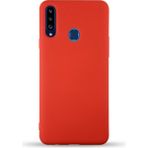 Case World Caseworld Samsung Galaxy A20S Kapak Içi Kadife Lansman Silikon Kılıf - Kırmızı