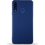 Case World Caseworld Samsung Galaxy A20S Kapak Içi Kadife Lansman Silikon Kılıf - Lacivert
