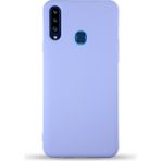 Case World Caseworld Samsung Galaxy A20S Kapak Içi Kadife Lansman Silikon Kılıf - Lila