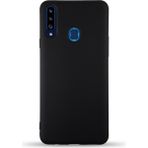 Case World Caseworld Samsung Galaxy A20S Kapak Içi Kadife Lansman Silikon Kılıf - Siyah