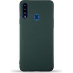Case World Caseworld Samsung Galaxy A20S Kapak Içi Kadife Lansman Silikon Kılıf - Yeşil