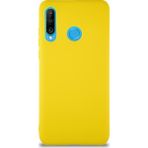 Case World Huawei P30 Lite Kılıf Soft Premier Renkli Silikon Kapak - Sarı