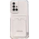 Case World Samsung Galaxy A71 Kapak Kamera Korumalı Kartlıklı Darbe Emici Özellikli Şeffaf Silikon Kılıf