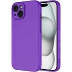 Caseart Apple iPhone 15 Plus Kapak Içi Kadife Kamera Korumalı Lansman Silikon Kılıf - Mor