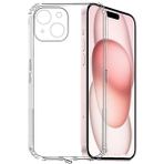 Caseart Apple iPhone 15 Plus Kapak Kamera Korumalı Tıpalı Şeffaf Silikon Kılıf