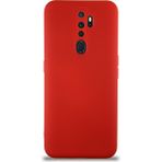 Caseart Oppo A5 2020 Kapak Içi Kadife Kamera Korumalı Lansman Silikon Kılıf - Kırmızı