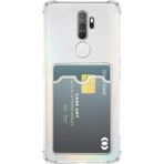 Caseart Oppo A9 2020 Kapak Kamera Korumalı Kartlıklı Darbe Emici Özellikli Şeffaf Silikon Kılıf