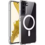 Caseart Samsung Galaxy S22 Kılıf Magsafe Kablosuz Şarj Destekli Şeffaf Silikon Kapak