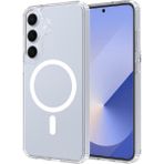 Caseart Samsung Galaxy S25 Kılıf Magsafe Kablosuz Şarj Destekli Şeffaf Silikon Kapak