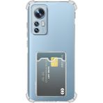 Caseart Xiaomi Redmi Note 12S Kapak ile Uyumlu Kamera Korumalı Kartlıklı Darbe Emici Özellikli Şeffaf Silikon Kılıf - Redmi Note 12S 4G
