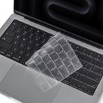 CaseBuy MacBook Air M2 13.6 A2681, MacBook Pro 14 inç ve MacBook Pro 16 inç 2023 2022 2021 A2442 A2779 A2485 A2780 M2 M1 Pro/Max US Klavye Koruyucu için Premium Klavye Kılıfı - Şeffaf