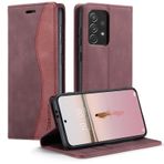 Casecond Xiaomi Redmi Note 12 4G için kılıf, cep telefonu kılıfı, deri kapaklı kılıf, mıknatıslı, katlanabilir, kart bölmesi, katlanır kılıf, cüzdan, deri kılıf, erkekler ve kadınlar için, RFID koruyucu kılıf, şarap kırmızısı ve kırmızı
