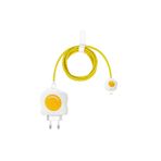 Casen iPhone Uyumlu Şarj Başlığı Koruyucu ve Kablo Koruyucu & Toplayıcı 4'lü Set Omlet Tasarımlı