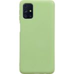 Casen Samsung Galaxy M31S Lansman Serisi Silikon Kılıf Içi Kadife Darbe Emici Esnek Koruma Kapak Yeşil