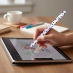 Caseonn Apple Pencil 2. Nesil Kılıf Pastel Benek Desenli Silikon Mor (Ürün Kalem Değildir)