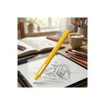 Caseonn Apple Pencil Pro Kılıf Klasik Retro Tasarım Mat Silikon Sarı (Ürün Kalem DEĞİLDİR)