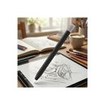 Caseonn Apple Pencil (Usb-C) Kılıf Klasik Retro Tasarım Mat Silikon Siyah (Ürün Kalem DEĞİLDİR)