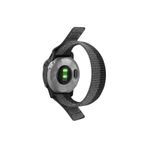CaseOnn Garmin fenix 8 - 47 mm, AMOLED Kordon Hasır Kumaş UltraFit Nylon Yedek Kayış Gri Siyah