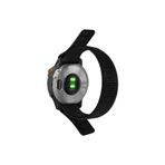 CaseOnn Garmin Fenix 8 - 51 Mm, Solar, Sapphire Kordon Hasır Kumaş Ultrafit Nylon Yedek Kayış Siyah