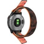 CaseOnn Garmin Instinct 3 – 45 mm Solar Kordon Hasır Kumaş Ultrafit Nylon Yedek Kayış Turuncu Siyah - Turuncu - Siyah