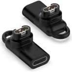 Caseonn Garmin Instinct 3 – 50 Mm, Amoled, Tactical Edition Taşınabilir Şarj Dönüştürücü Adaptörü Type-C - Siyah