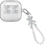 Caseonn Samsung Galaxy Buds 2 - Buds 2 Pro Kılıf Figürlü 3D Ayıcık Şeffaf - Renksiz