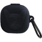 Caseonn Samsung Galaxy Buds 2 Kılıf Karakter Figürlü french Bulldog Siyah