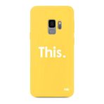 CasesLab Samsung S9 Sarı Silikon Telefon Kılıfı - This.