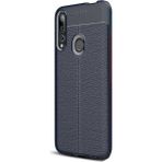 CaseStreet Huawei Honor 9X Niss Deri Görünümlü Nano Glass Lacivert Silikon Cep Telefonu Kılıf