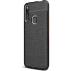 CaseStreet Huawei Honor 9X Niss Deri Görünümlü Nano Glass Siyah Silikon Cep Telefonu Kılıf