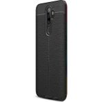 CaseStreet OPPO A5 2020 Niss Deri Görünümlü Nano Glass Siyah Silikon Cep Telefonu Kılıf