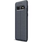 CaseStreet Samsung Galaxy S10 Niss Deri Görünümlü Lacivert Silikon Kılıf