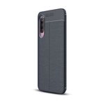 CaseStreet Xiaomi Mi 9 Niss Deri Görünümlü Lacivert Silikon Kılıf