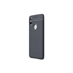CaseStreet Xiaomi Redmi S2 Niss Deri Dokumalı Koruyucu Lacivert Silikon Kılıf