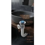 CaseTechnoo Mutfak ve Banyo İçin Koku Önleyici Yeni Nesil Körüklü Lavabo Sifonu Altı Hortumu Evye Takımı