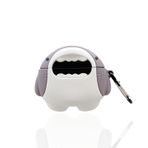 Casevita AirPods 4 ile Uyumlu Sevimli Kılıf, Anahtarlıklı Aktif Gürültü Engelleme, 3D Yumuşak Silikon Karikatür Komik Anime Köpekbalığı Darbeye Dayanıklı Koruyucu Kılıf Adam için